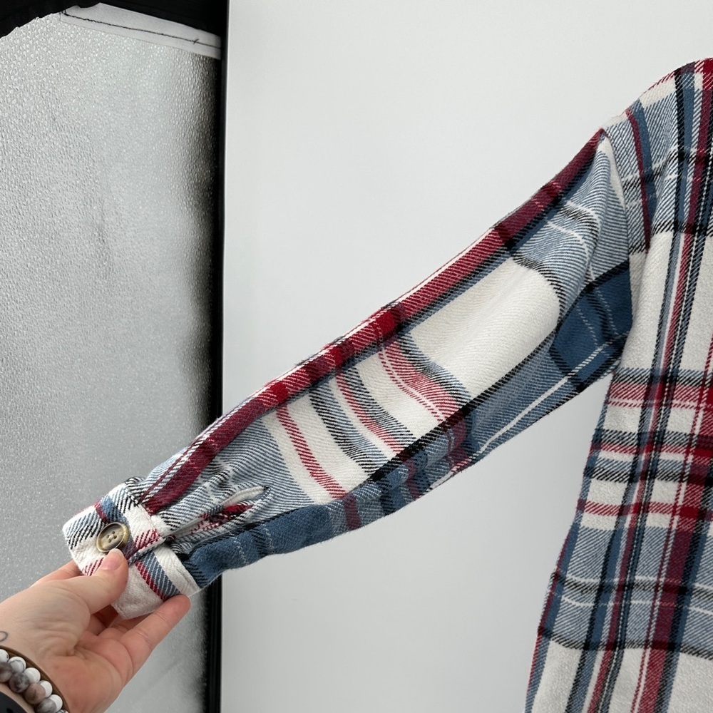 Maurices Red and Blue Plaid Shirt - Picture 8 of 14